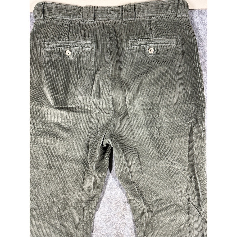 Tommy Bahama Relax Corduroy Pants Mens 34 Olive Green Pleated 34x32 - Picture 8 of 8